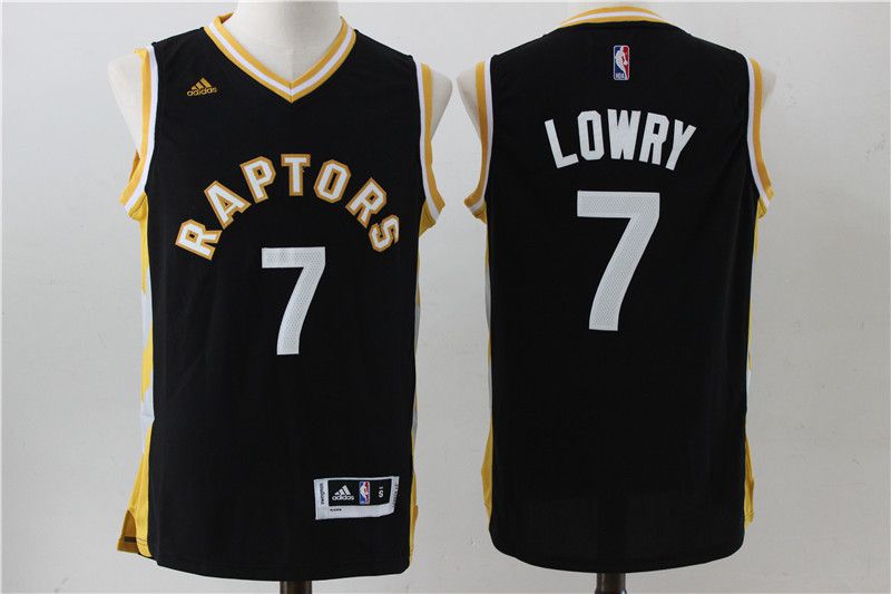Men Toronto Raptors 7 Lowry Black Adidas NBA Jerseys